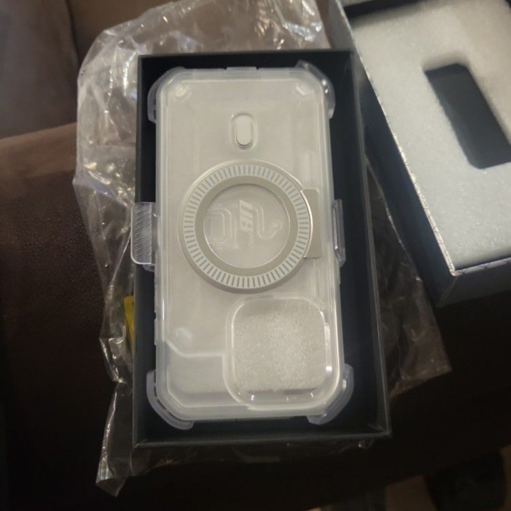 IPhone 15 pro case with Stand and built in screen protector& Belt Clip clear